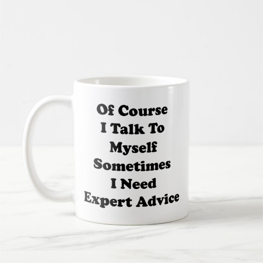 もちろん、時には専門家が必要な自分自身と話す コーヒーマグカップ (左)