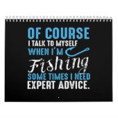 もちろん、私が何かを魚釣りする時は、自分と話す カレンダー (カバー)