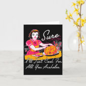 もちろん、長い間穴の開いた袖の服を着ているあなたのために料理してあげるわ カード (黄色い花)