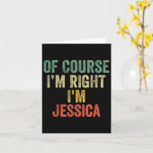 もちろんIm右Imジェシカのシャツ誕生日ギフト カード (黄色い花)