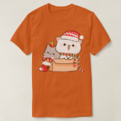 もち桃ねこ桃とゴマクリスマス Tシャツ (デザイン正面)
