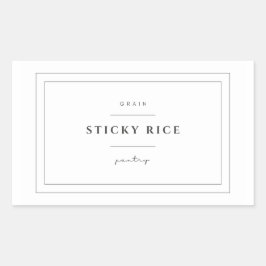 もち米食品ラベルシール 長方形シール