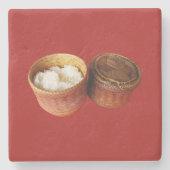 もち米[カオニアオ]タイラオフード ストーンコースター (正面)