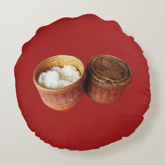 もち米[カオニアオ]タイラオフード ラウンドクッション (裏面)