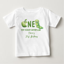 もっともお腹がすいたあのいも虫のファーストバースデーパーティー ベビーTシャツ