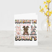 もっともかわいいウサギの赤ちゃんが誕生する瞬間です カード (黄色い花)