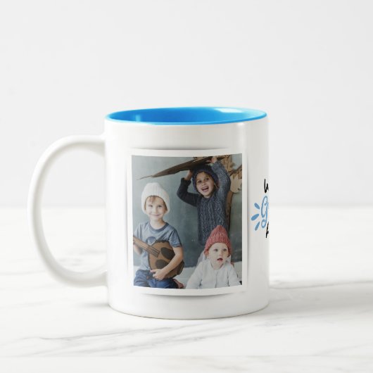 もっとも偉大アブエロ父の日2写真 ツートーンマグカップ (左)