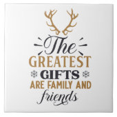 もっとも偉大ギフト家族と友人ワードアート タイル (正面)