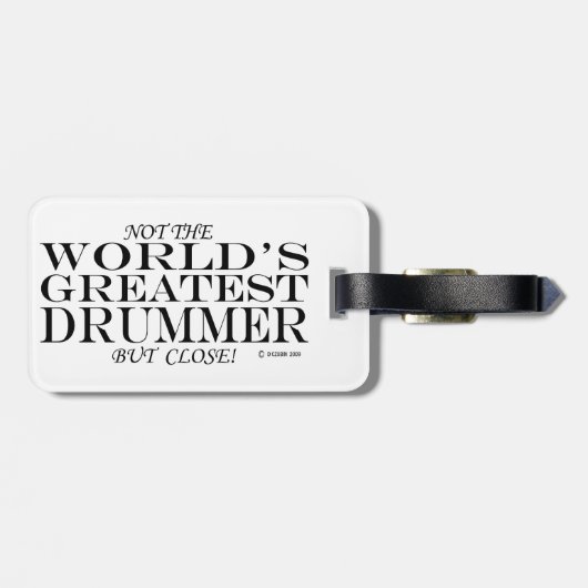 もっとも偉大ドラマー閉じ荷物タグ ラゲッジタグ (裏面横)