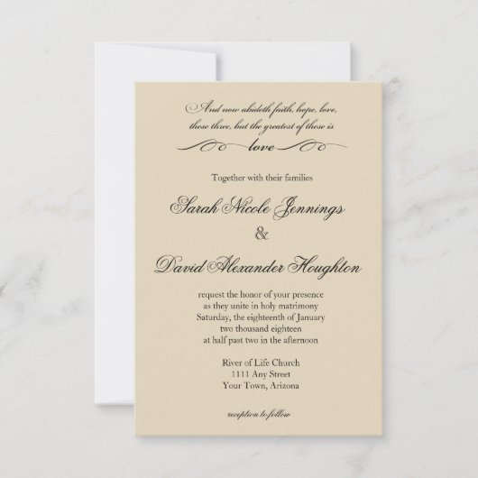 『もっとも偉大恋の結婚式招待状』 招待状 (正面)