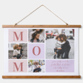 もっとも偉大母 |カラーブロックフォトコラージュ 吊り下げ型タペストリー (正面)