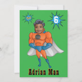 もっとも偉大漫画素晴らし誕生日キッズ 招待状 (正面)