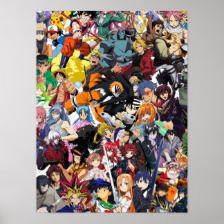 もっとも偉大Anime Collage ポスター
