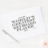 もっとも偉大Keyboard Playerまだ楕円ステッカー 楕円形シール (封筒)