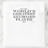 もっとも偉大Keyboard Playerまだ楕円ステッカー 楕円形シール (バッグ)