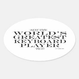 もっとも偉大Keyboard Playerまだ楕円ステッカー 楕円形シール