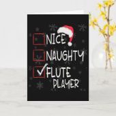 もっとよい悪いフルート奏者リスト クリスマス サンタクロース カード (黄色い花)