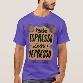 もっとエスプレッソ、もっとレスプレッソ レトロ Tシャツ