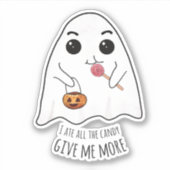 もっとキャンディハロウィーンかわいい幽霊シール シール (正面)