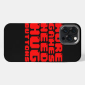 もっとゲームにハグボタンを iPhoneケース (裏面横)