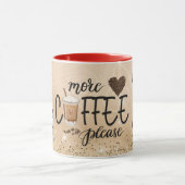 もっとコーヒーお願い格言 マグカップ (中央)