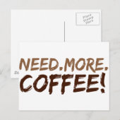 もっとコーヒーが必要だ ポストカード (正面/裏面)