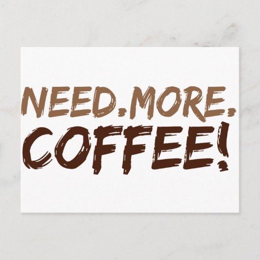 もっとコーヒーが必要だ ポストカード (正面)
