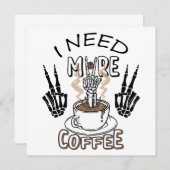もっとコーヒーが必要 シャツ エステティック 服 コーヒー 招待状 (正面/裏面)