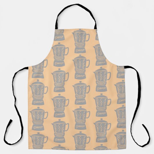 もっとコーヒーのマンディロンをお願い エプロン (正面)