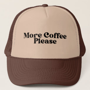 もっとコーヒーをお願いトラック帽、コーヒー キャップ