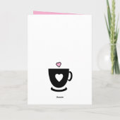 もっとコーヒーを飲んで 白 ピンク 誕生日 カード (裏面)