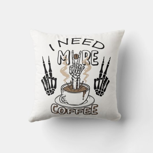 もっとコーヒーシャツが必要だ美服コーヒー クッション (裏面)