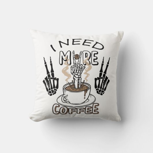 もっとコーヒーシャツが必要だ美服コーヒー クッション (正面)