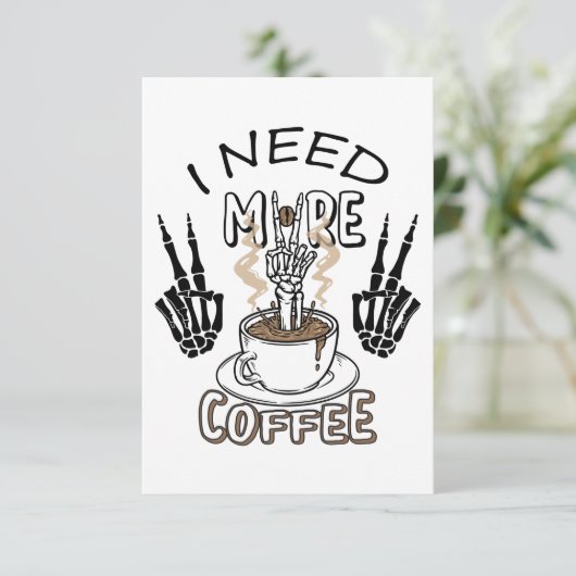 もっとコーヒーシャツが必要だ美服コーヒー サンキューカード (スタンド正面)