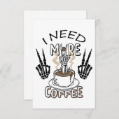 もっとコーヒーシャツが必要だ美服コーヒー サンキューカード (正面/裏面)