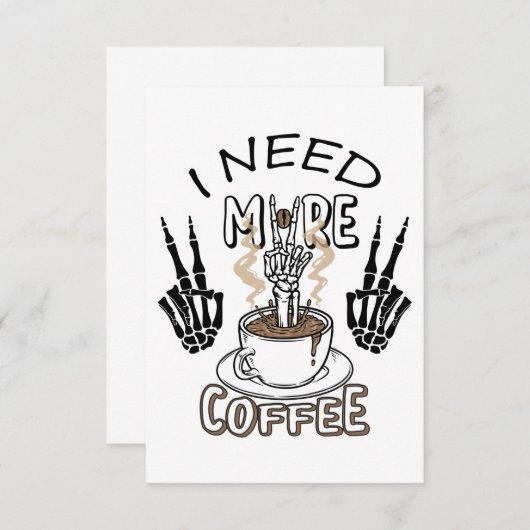 もっとコーヒーシャツが必要だ美服コーヒー サンキューカード (正面/裏面)