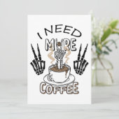 もっとコーヒーシャツが必要だ美服コーヒー サンキューカード (スタンド正面)