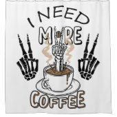 もっとコーヒーシャツが必要だ美服コーヒー シャワーカーテン (正面)