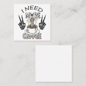 もっとコーヒーシャツが必要だ美服コーヒー スクエア名刺 (正面/裏面)