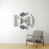 もっとコーヒーシャツが必要だ美服コーヒー タペストリー (インサイチュ(横))