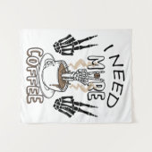 もっとコーヒーシャツが必要だ美服コーヒー タペストリー (正面(横))