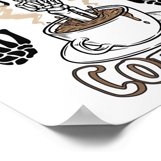 もっとコーヒーシャツが必要だ美服コーヒー ポスター (角)