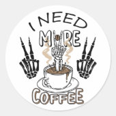 もっとコーヒーシャツが必要だ美服コーヒー ラウンドシール (正面)