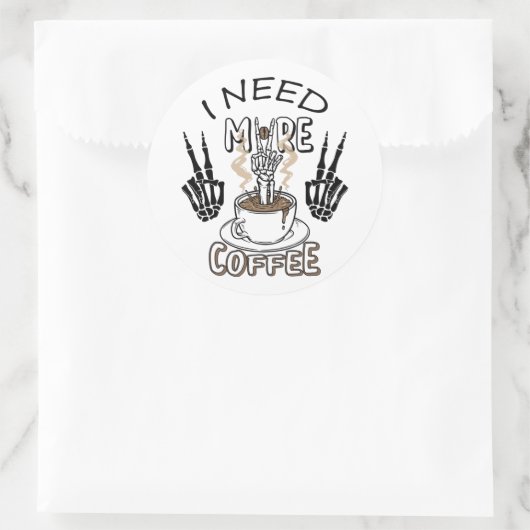 もっとコーヒーシャツが必要だ美服コーヒー ラウンドシール (バッグ)