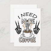 もっとコーヒーシャツが必要だ美服コーヒー 出欠カード (正面/裏面)