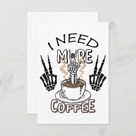 もっとコーヒーシャツが必要だ美服コーヒー 出欠カード (正面/裏面)