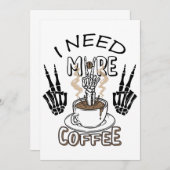 もっとコーヒーシャツが必要だ美服コーヒー 招待状 (正面/裏面)