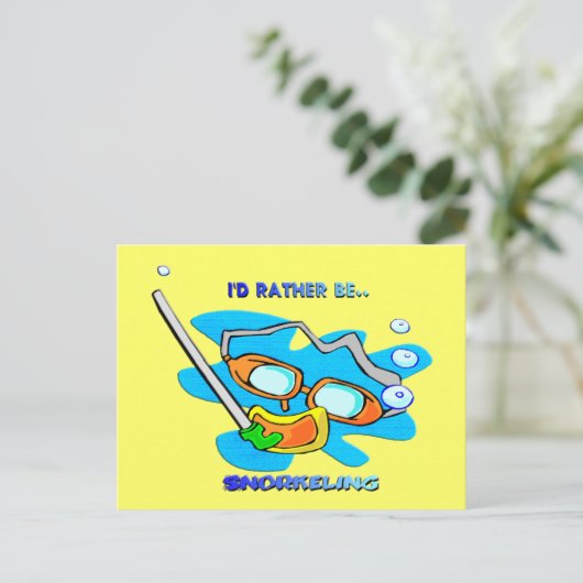 もっとシュノーケリングしたい ポストカード (スタンド正面)