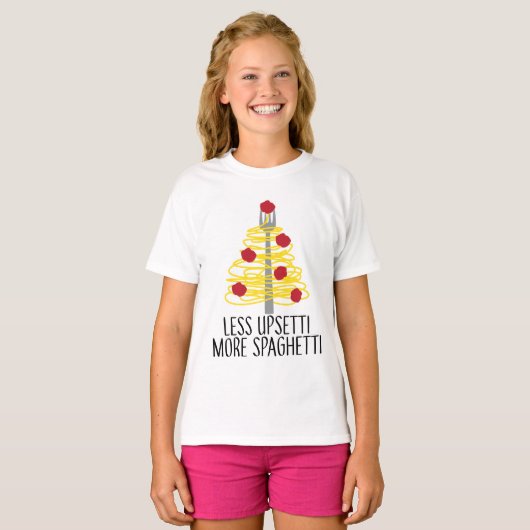 もっとスパゲッティ、落ち着いて Tシャツ (正面フル)