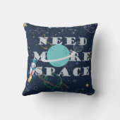 もっとスペースが必要 面白い銀河惑星 & 星 デコ クッション (裏面)